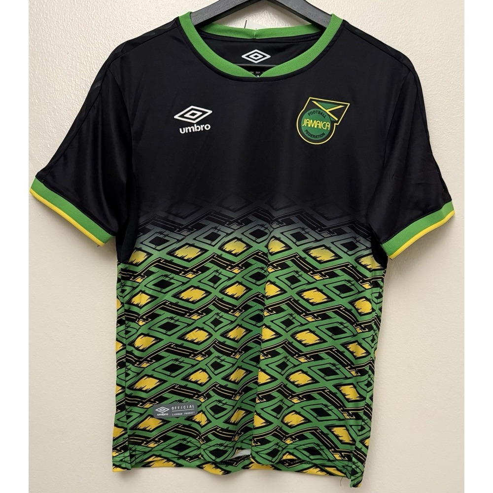 Umbro Jamaica Football Soccer Jersey Youth 14 Reggae Boyz Official Licensed